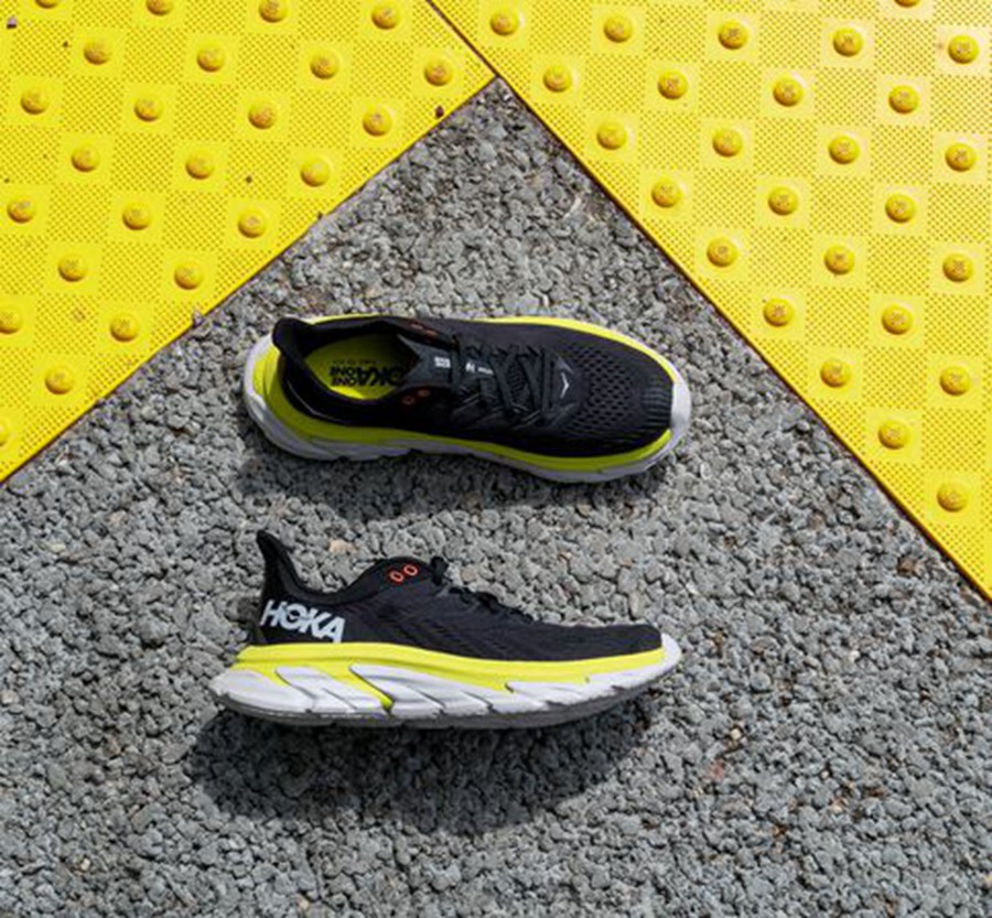 Hoka One One Mens Running Shoes - Clifton Edge - Black - MEPO21950